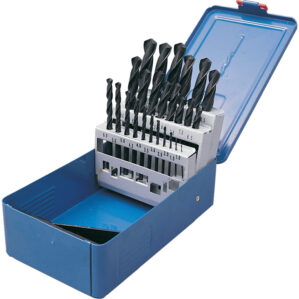 Jobber Drill Sets, Standard Length, Metric, High Speed Steel, Set Of 25