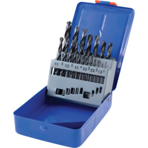 Jobber Drill Sets, Standard Length, Metric, High Speed Steel, Set Of 19