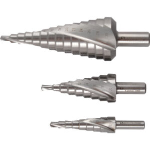 Step Drill Set, 4 - 30mm, High Speed Steel, Set Of 3