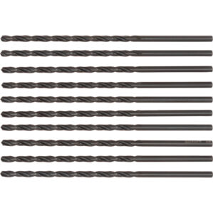 L100, Long Series Drill, 3.5mm, Long Series, Straight Shank, High Speed Steel, Steam Tempered