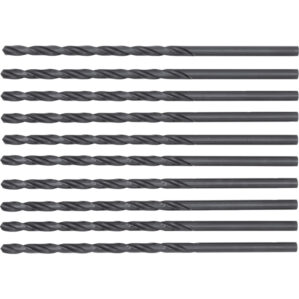 L100, Long Series Drill, 4.5mm, Long Series, Straight Shank, High Speed Steel, Steam Tempered