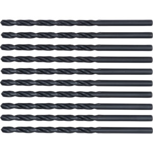 L100, Long Series Drill, 6mm, Long Series, Straight Shank, High Speed Steel, Steam Tempered