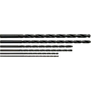 Long Series Drill Set, 3mm to 10mm, High Speed Steel, Metric, Set Of 6
