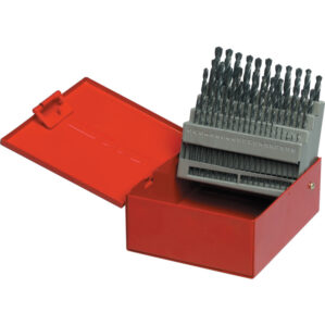 Jobber Drill Sets, Standard Length, Gauge, High Speed Steel, Set Of 60