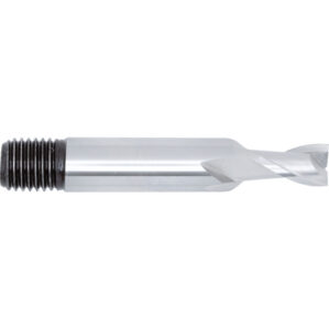 Short Slot Drill, 8mm, 2fl, Threaded Shank, High Speed Steel, Bright