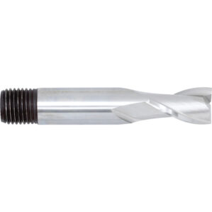 Short Slot Drill, 13/32in., 2fl, Threaded Shank, High Speed Steel, Bright