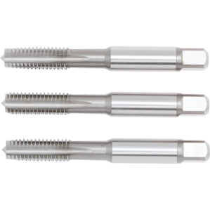 Tap Set, M10.0 x 1.50, Metric Coarse, High Speed Steel, Bright, Set of 3