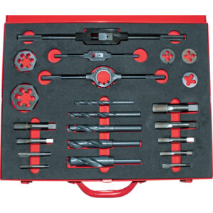 BSP(F) 22-PCE HSS THREADING SET IN CASE