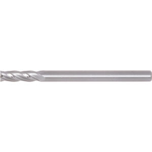 End Mill, Regular, Plain Round Shank, 3mm, Bright, Carbide, 4fl