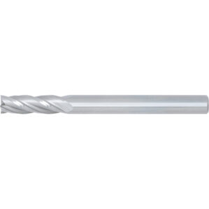 End Mill, Regular, Plain Round Shank, 6mm, Bright, Carbide, 4fl