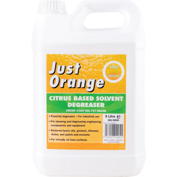 Just Orange, Degreaser, Solvent Based, Bottle, 20ltr
