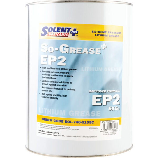 So-Grease EP2, Lithium Grease, Tub, 5kg
