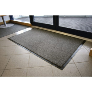 0.9m x 1.5m Steel & Black Entrance Mat