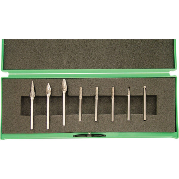8-PCE DOUBLE CUT BURR SET CUT 6 3mm SHK