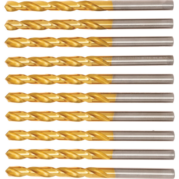 Jobber Drill, 1mm, Normal Helix, High Speed Steel, TiN