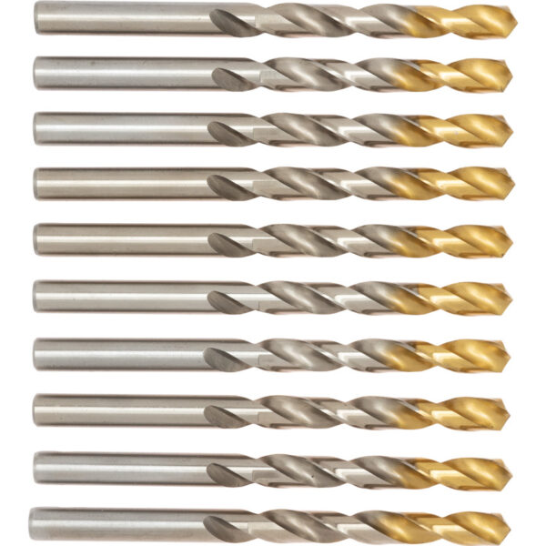 Jobber Drill, 8.5mm, Normal Helix, High Speed Steel, TiN