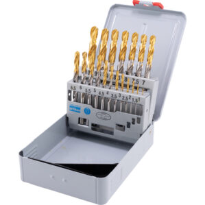 Jobber Drill Sets, Standard Length, Metric, High Speed Steel, Set Of 19