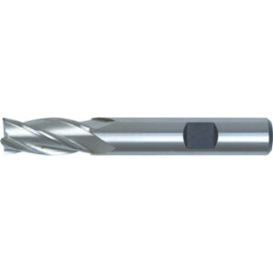 09, End Mill, Regular, Weldon Flat Shank, 25mm, Cobalt High Speed Steel, Uncoated