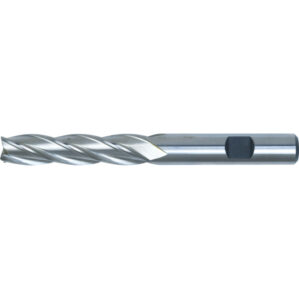 10, End Mill, Long, Weldon Flat Shank, 14mm, Cobalt High Speed Steel, Uncoated