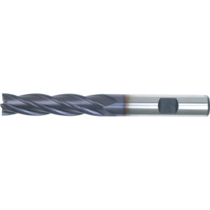 10, End Mill, Long, Weldon Flat Shank, 20mm, Cobalt High Speed Steel, TiALN