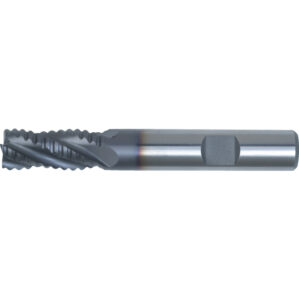17, Roughing End Mill, 10mm, Weldon Flat Shank, 4fl, Cobalt High Speed Steel, TiCN, M42