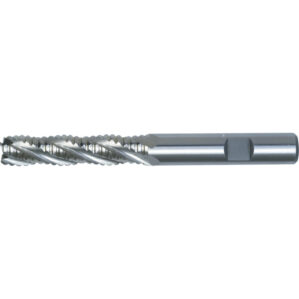 18, Coarse End Mill, Long, Coarse, 25mm, Weldon Flat, Cobalt High Speed Steel, Uncoated, M42