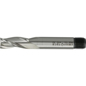 33, Regular, Slot Drill, 20mm, 3fl, Threaded Shank, Cobalt High Speed Steel, Uncoated
