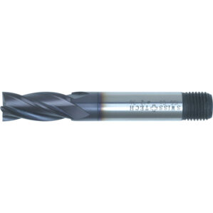 36, End Mill, Regular, Threaded Shank, 20mm, Cobalt High Speed Steel, TiAlN