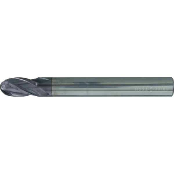 80 Long, Regular, Ball Nose End Mill, 6mm, 4 fl, Solid Carbide, Q-Coat