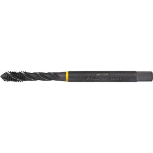 Threading Tap, M16 x 2mm, Metric Coarse, Spiral Flute, Vanadium High Speed Steel, Steam Tempered, Yellow