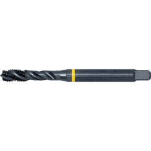 Threading Tap, M8 x 1.25mm, Metric Coarse, Spiral Flute, Vanadium High Speed Steel, Steam Tempered, Yellow