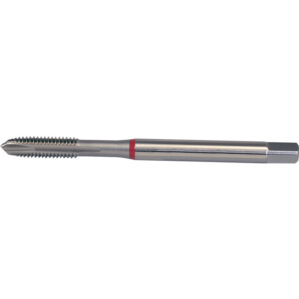 Threading Tap, M16 x 2mm, Metric Coarse, Spiral Point, Cobalt High Speed Steel, Bright, Red