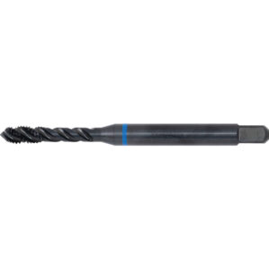 Threading Tap, M5 x 0.8mm, Metric Coarse, Spiral Flute, Vanadium High Speed Steel, Steam Tempered, Blue