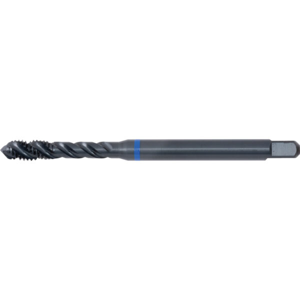 Threading Tap, M10 x 1.5mm, Metric Coarse, Spiral Flute, Vanadium High Speed Steel, Steam Tempered, Blue