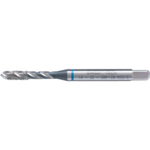 1/4"x28 UNF HSS-EV Blue Ring Spiral Flute Tap - Bright Finish - DIN 374