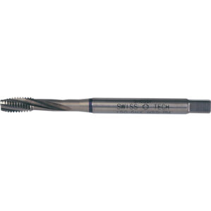 Threading Tap, M12 x 1.75mm, Metric Coarse, Spiral Flute, Powdered Metal High Speed Steel, Nitride, Purple