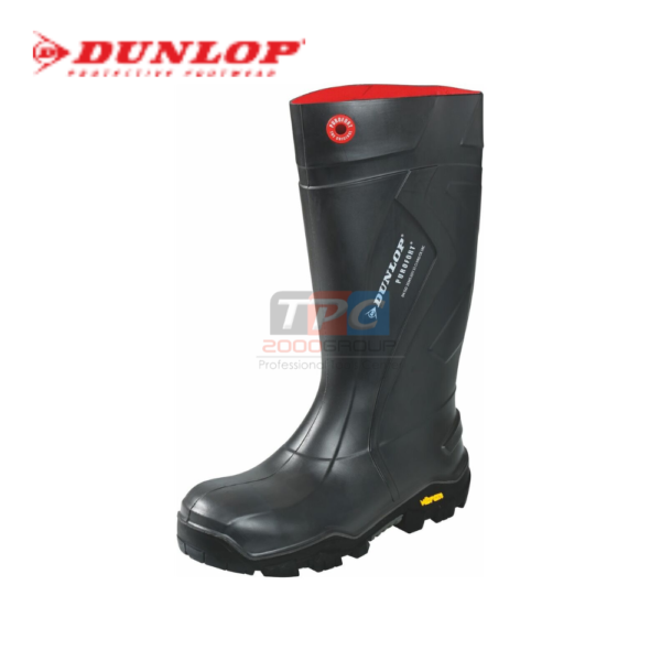 รองเท้าบูทเซฟตี้ สีเทาดำ DUNLOP PUROFORT+ EXPANDER FULL SAFETY, S5